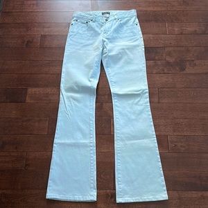 Y2K Bebe Bootcut Baby Powder Blue Colored Jeans Vintage Sz 4